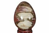 Colorful, Polished Petrified Wood Egg - Madagascar #172516-1